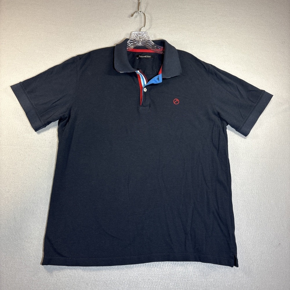 Hammer Made Men Blue Short Sleeve Polo Shirt Medium Performance Athleisure Rugby